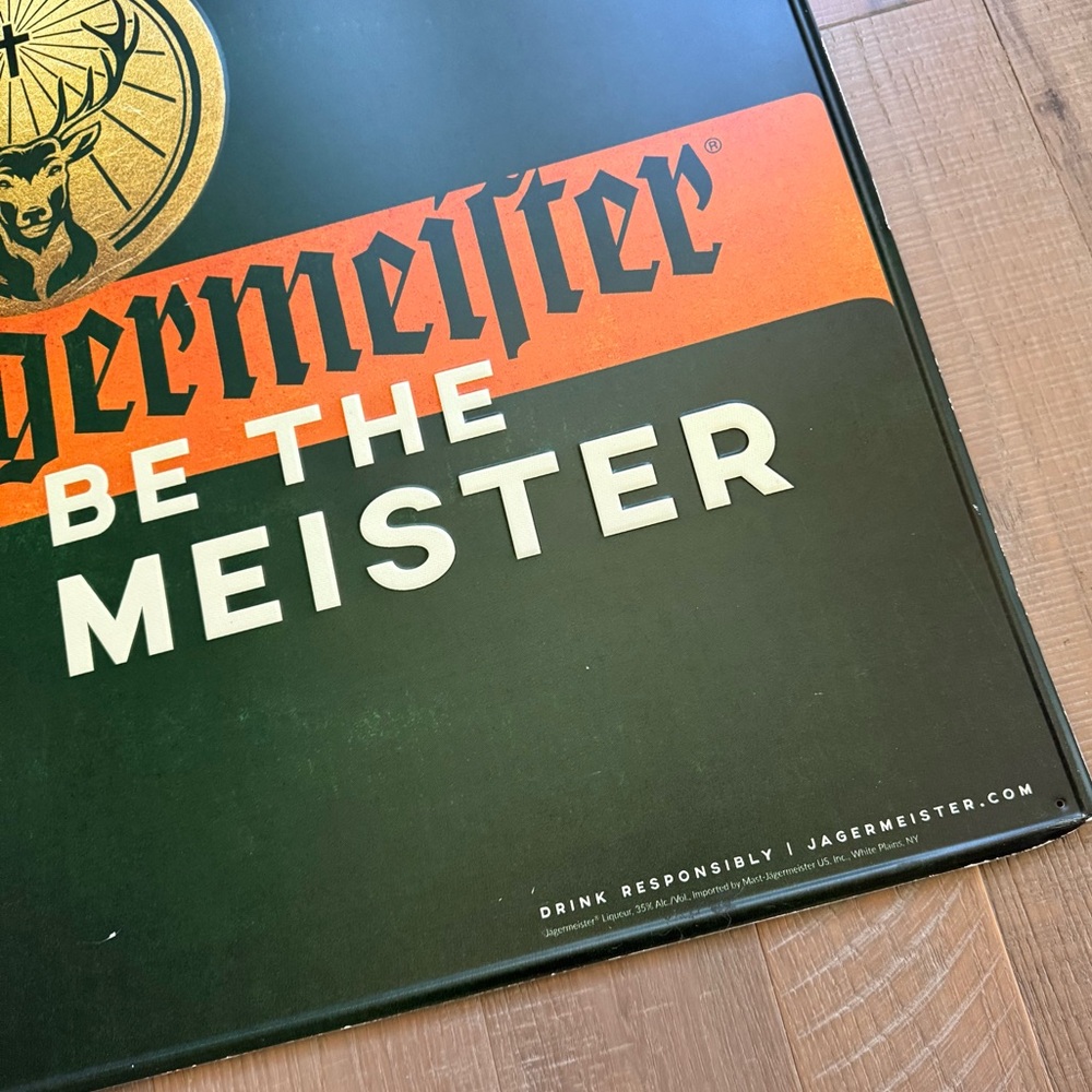 JAGERMEISTER Be The Meister Metal Wall Art Sign Jager 24”X 24” 2017 Tin The Stag - Picture 6 of 10